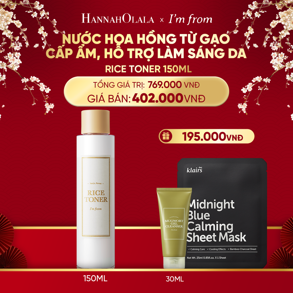  DEAL 3: I'M FROM NƯỚC HOA HỒNG RICE TONER 150ML 