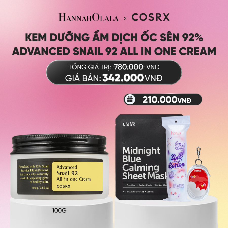  COSRX KEM DƯỠNG ADVANCED SNAIL 92 ALL IN ONE CREAM 100G_A1877 