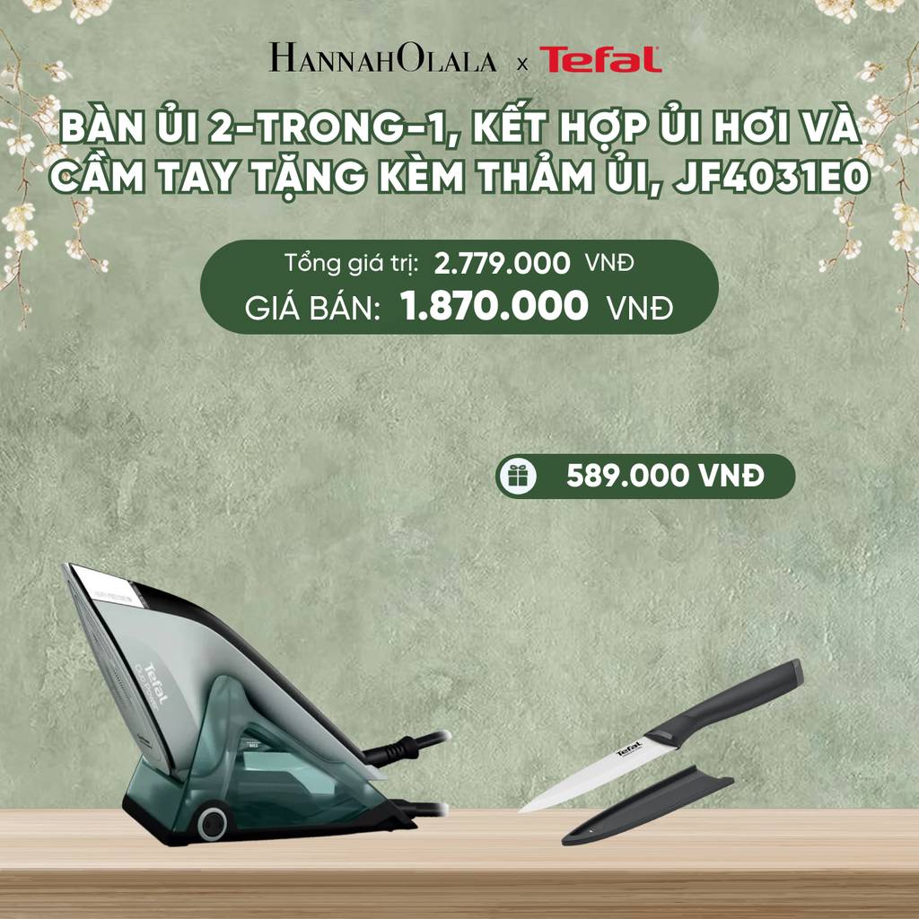  DEAL 2: BÀN ỦI 2-TRONG-1, KẾT HỢP ỦI HƠI VÀ CẦM TAY TẶNG KÈM THẢM ỦI, JF4031E0 