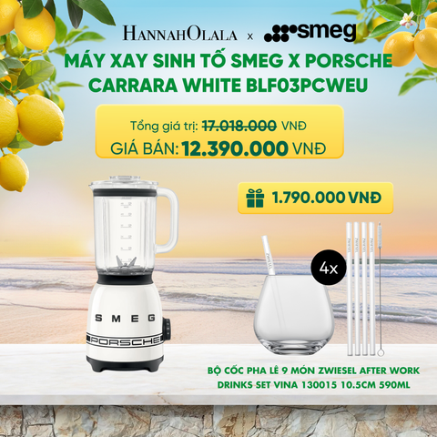  MÁY XAY SINH TỐ SMEG X PORSCHE, CARRARA WHITE BLF03PCWEU - A2639 