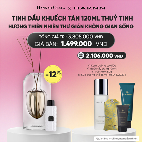  TINH DẦU KHUẾCH TÁN 120ML THUỶ TINH HƯƠNG THIÊN NHIÊN THƯ GIÃN KHÔNG GIAN SỐNG_ A1461 