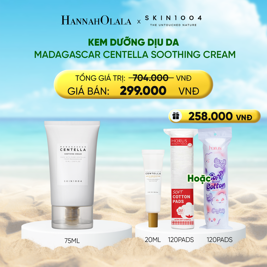  DEAL 3: SKIN1004 KEM DƯỠNG MADAGASCAR CENTELLA SOOTHING CREAM 75ML 