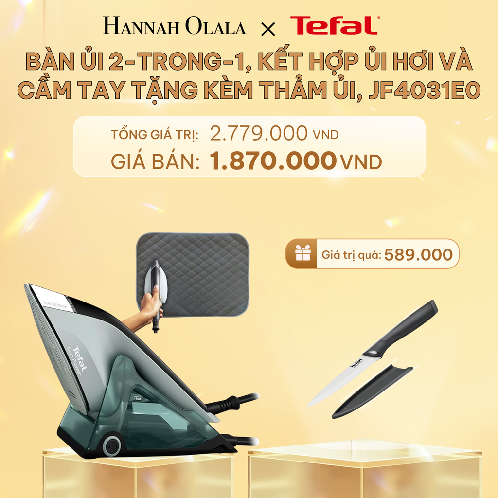  C423_DEAL 2: BÀN ỦI 2-TRONG-1, KẾT HỢP ỦI HƠI VÀ CẦM TAY TẶNG KÈM THẢM ỦI, JF4031E0 