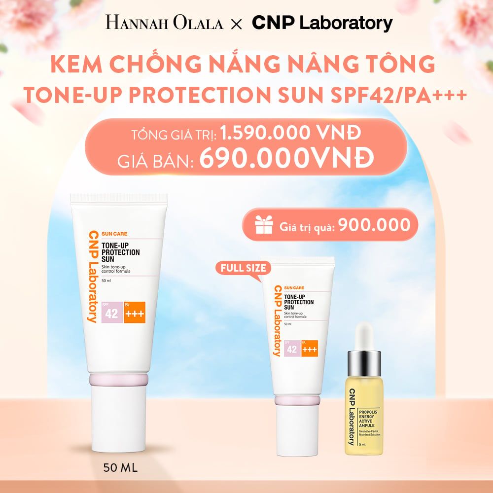  A195_DEAL36: KEM CHỐNG NẮNG NÂNG TÔNG CNP LABORATORY TONE-UP PROTECTION SUN SPF42/PA+++ 50ML 