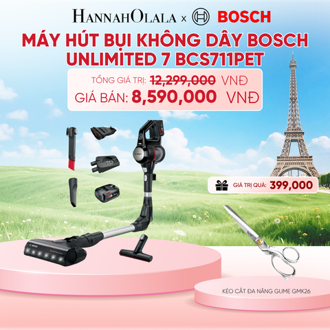  MÁY HÚT BỤI KHÔNG DÂY BOSCH UNLIMITED 7 BCS711PET - B184 