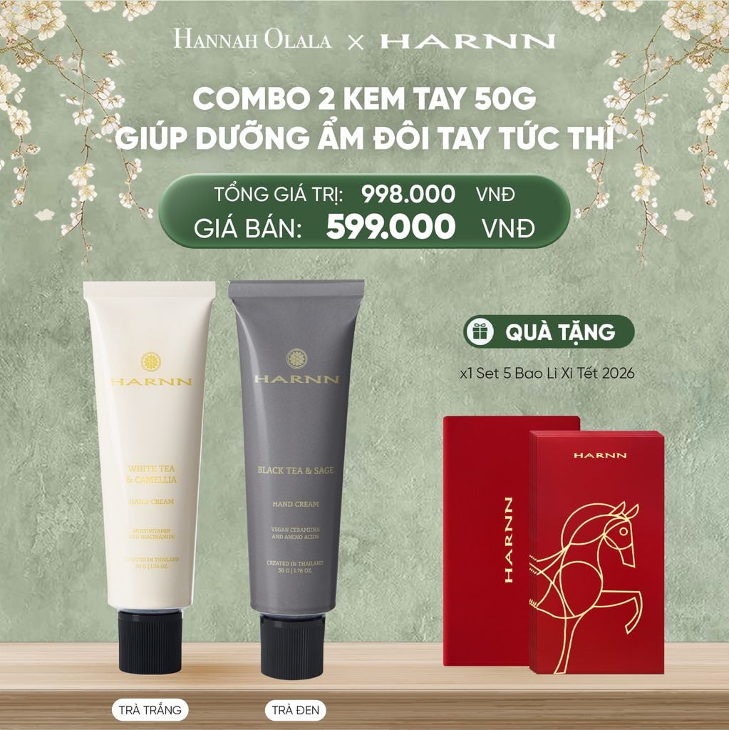  DEAL 3: COMBO 2 KEM TAY HARNN 50G GIÚP DƯỠNG ẨM ĐÔI TAY TỨC THÌ 