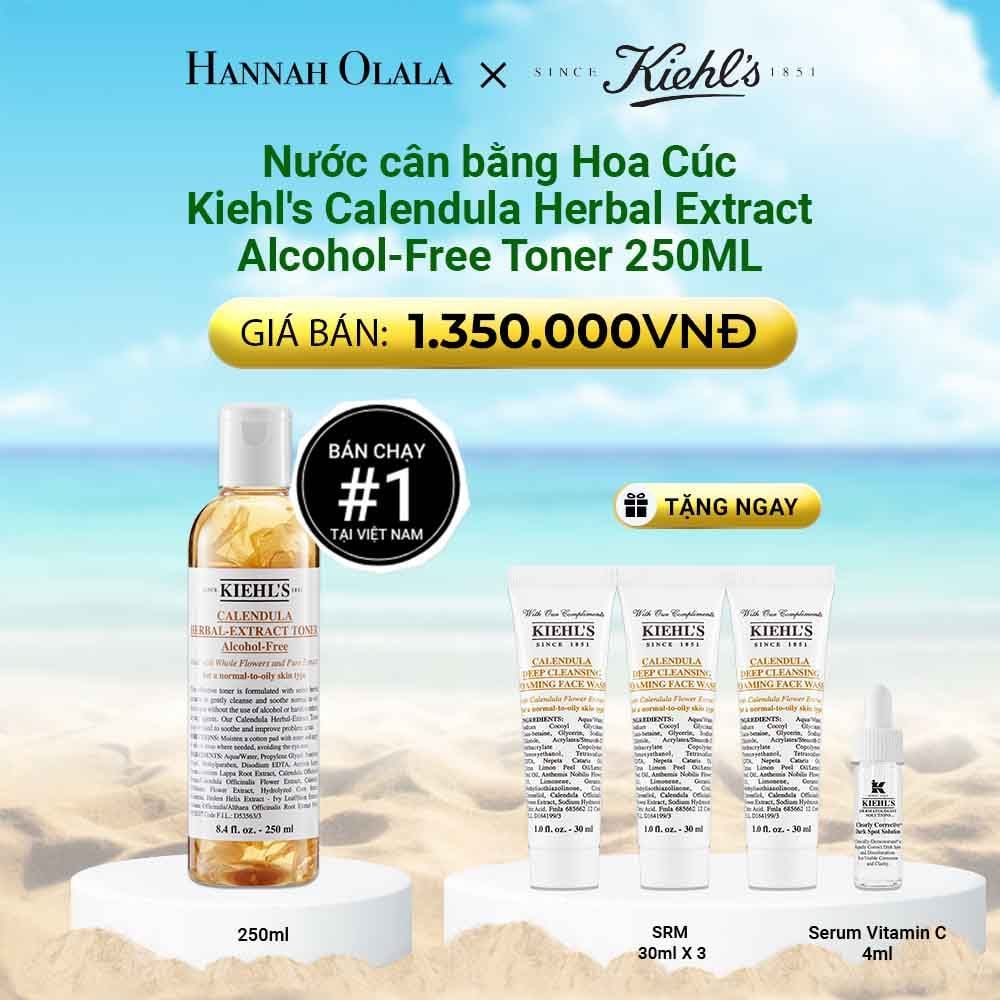  DEAL 7: NƯỚC CÂN BẰNG HOA CÚC KIEHL'S CALENDULA HERBAL EXTRACT ALCOHOL-FREE TONER 250ML 