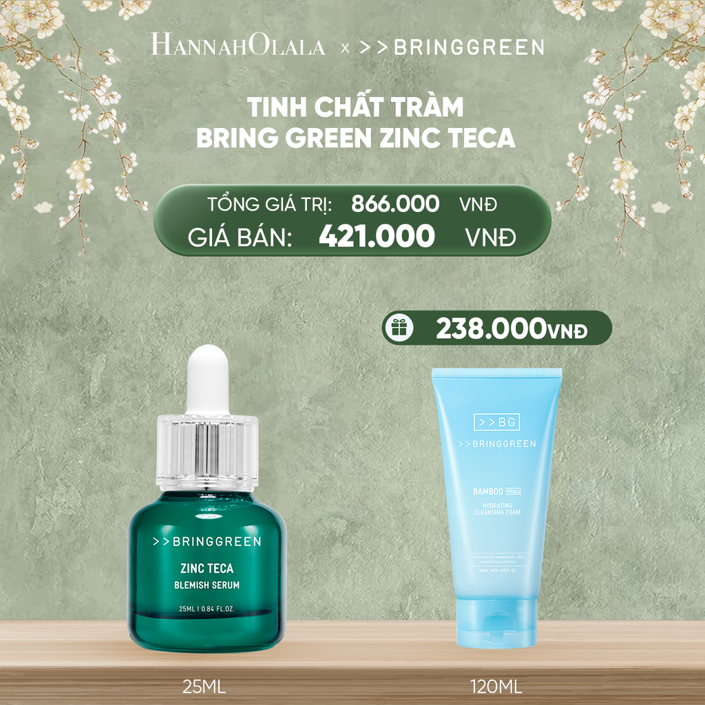  DEAL 7: TINH CHẤT TRÀM TRÀ BRING GREEN ZINC TECA BLEMISH SERUM DÀNH CHO DA DẦU MỤN 25ML 