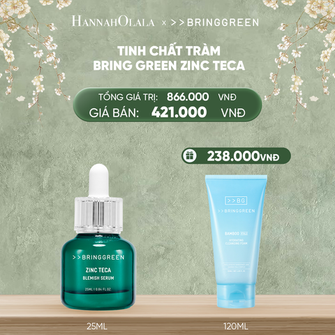  DEAL 7: TINH CHẤT TRÀM TRÀ BRING GREEN ZINC TECA BLEMISH SERUM DÀNH CHO DA DẦU MỤN 25ML 