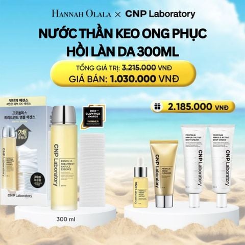  DEAL 48: JUMBO SIZE - BỘ NƯỚC THẦN KEO ONG PHỤC HỒI LÀN DA CNP PROPOLIS TREATMENT AMPULE ESSENCE 300ML 