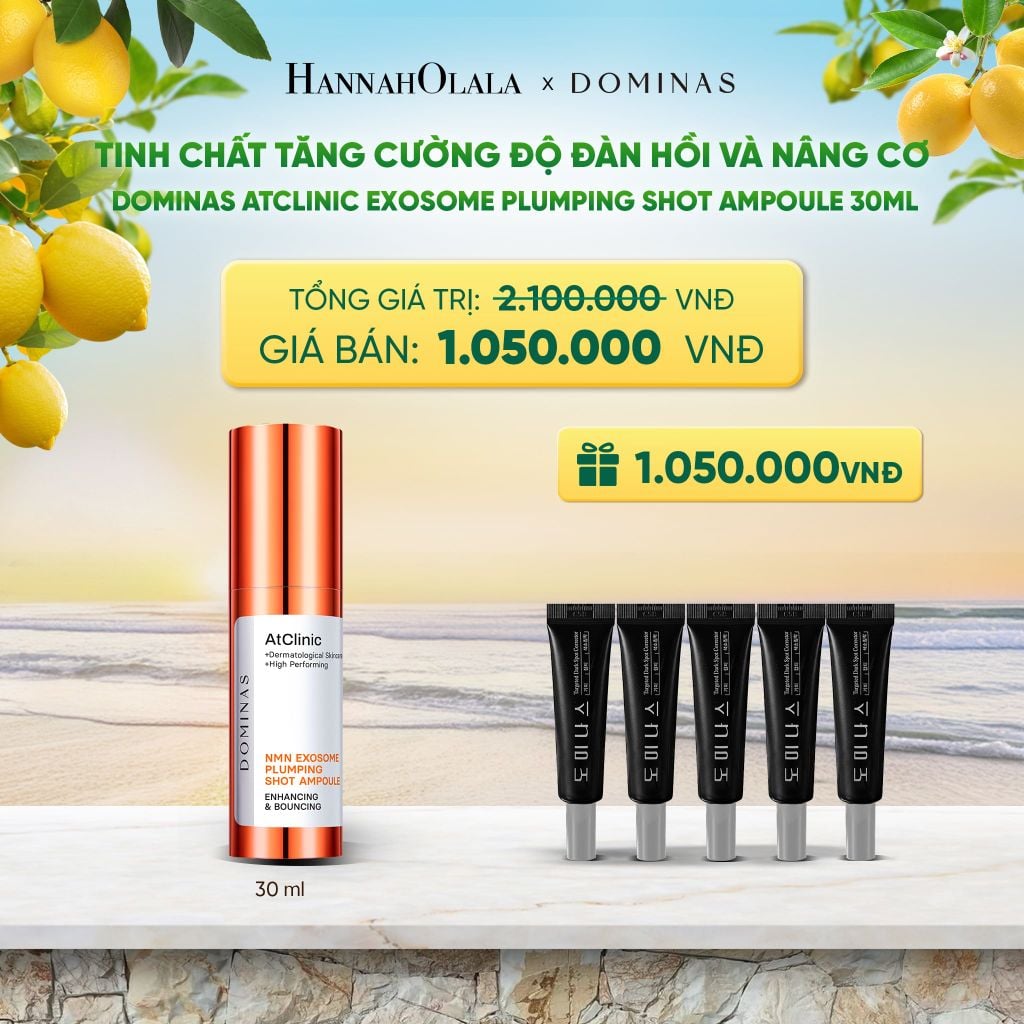  TINH CHẤT TĂNG CƯỜNG ĐỘ ĐÀN HỒI VÀ NÂNG CƠ DOMINAS ATCLINIC EXOSOME PLUMPING SHOT AMPOULE 30ML - A63 