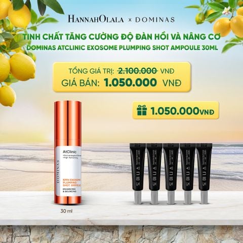  TINH CHẤT TĂNG CƯỜNG ĐỘ ĐÀN HỒI VÀ NÂNG CƠ DOMINAS ATCLINIC EXOSOME PLUMPING SHOT AMPOULE 30ML - A63 