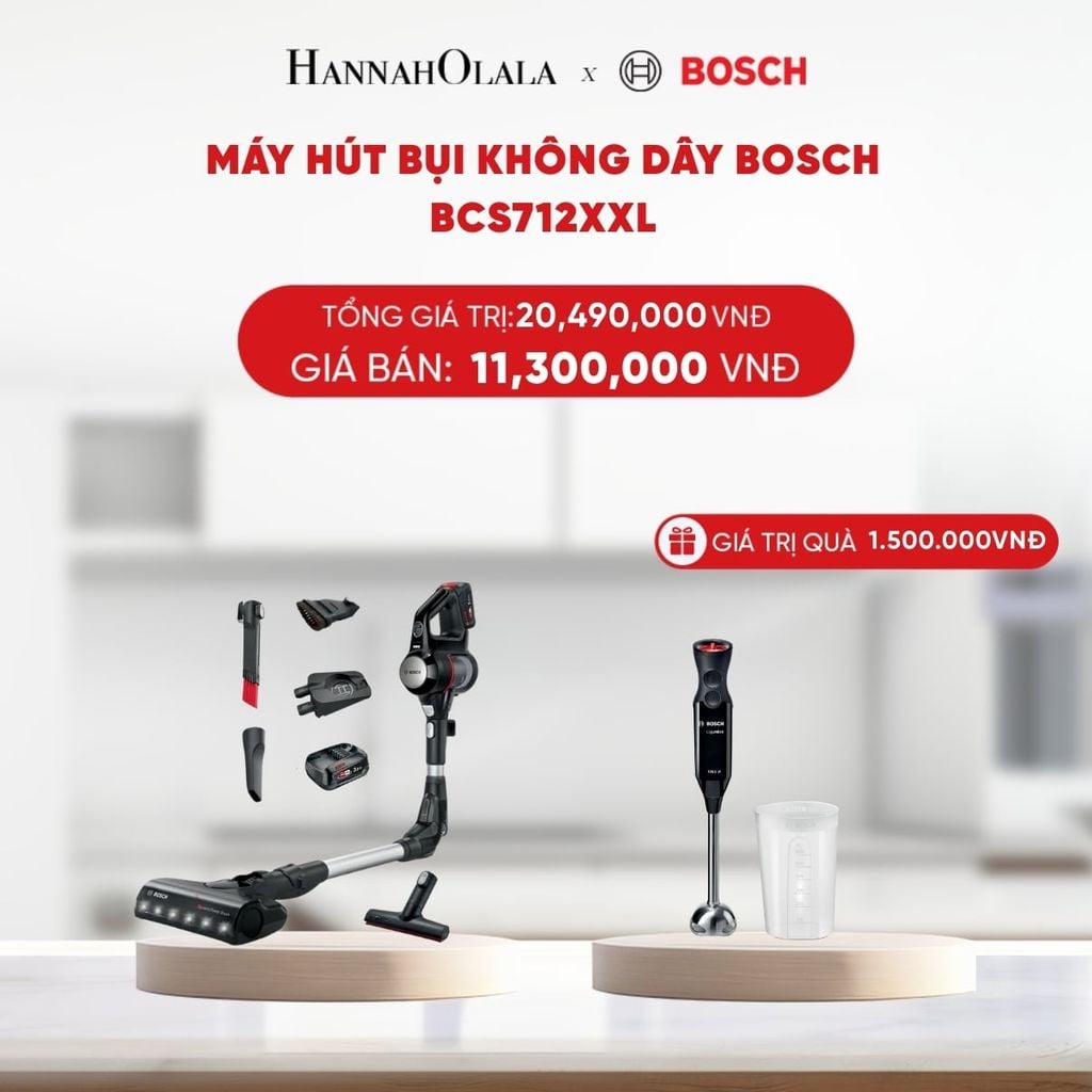  DEAL 3: MÁY HÚT BỤI KHÔNG DÂY BOSCH BCS712XXL 