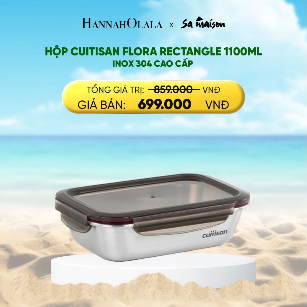  DEAL 2: HỘP INOX CAO CẤP CUITISAN FLORA RECTANGLE 