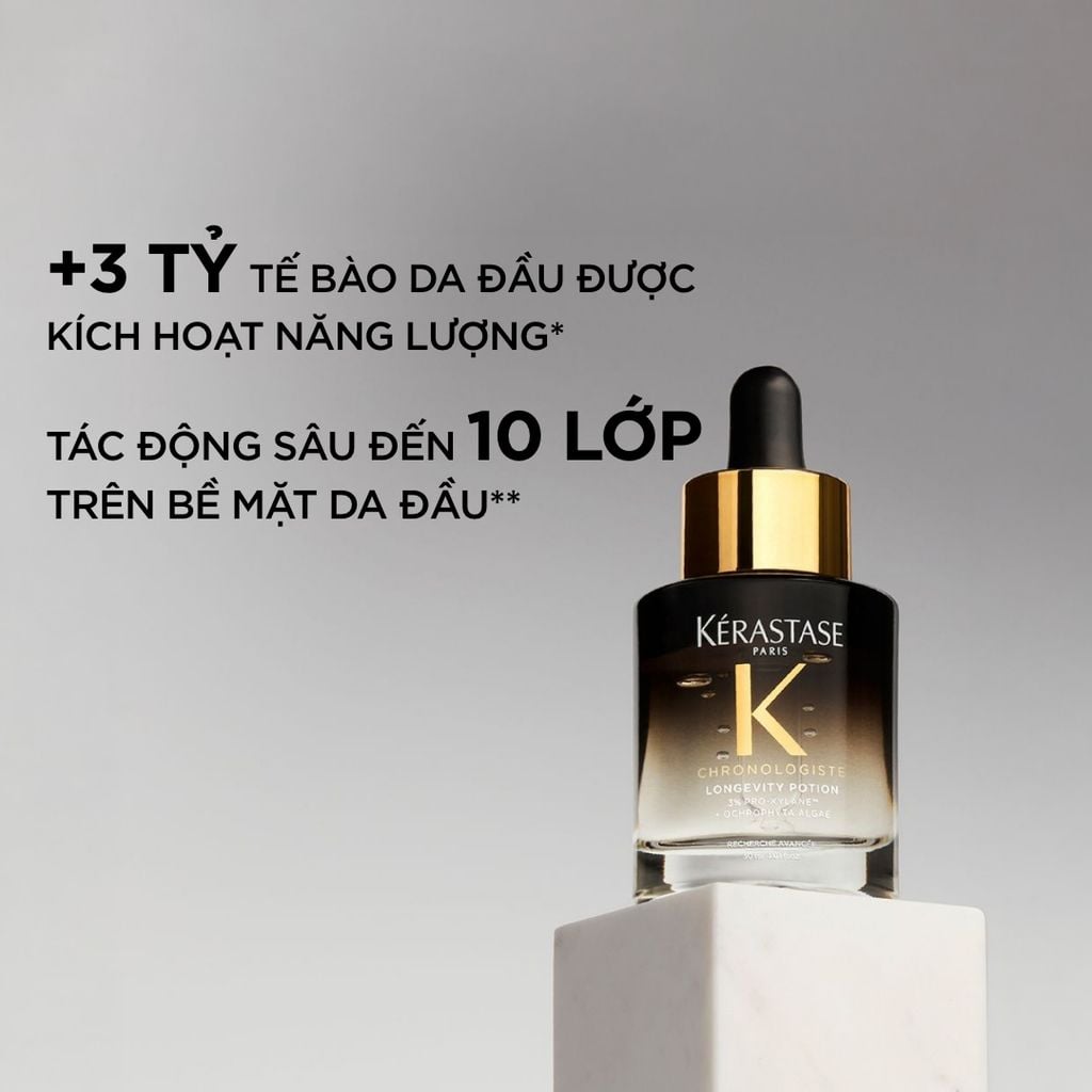  [LẦN ĐẦU RA MẮT] SERUM DA ĐẦU KÉRASTASE CHRONOLOGISTE GIÚP GIẢM DẤU HIỆU LÃO HÓA TÓC - DÀNH CHO DA ĐẦU - LONGEVITY POTION 30ML - L072 