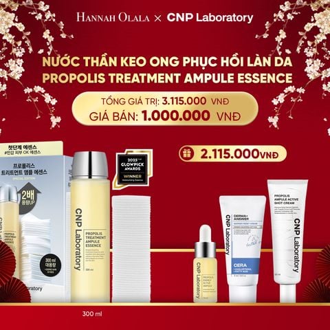  DEAL 52: JUMBO SIZE - BỘ NƯỚC THẦN KEO ONG PHỤC HỒI LÀN DA CNP PROPOLIS TREATMENT AMPULE ESSENCE 300ML 