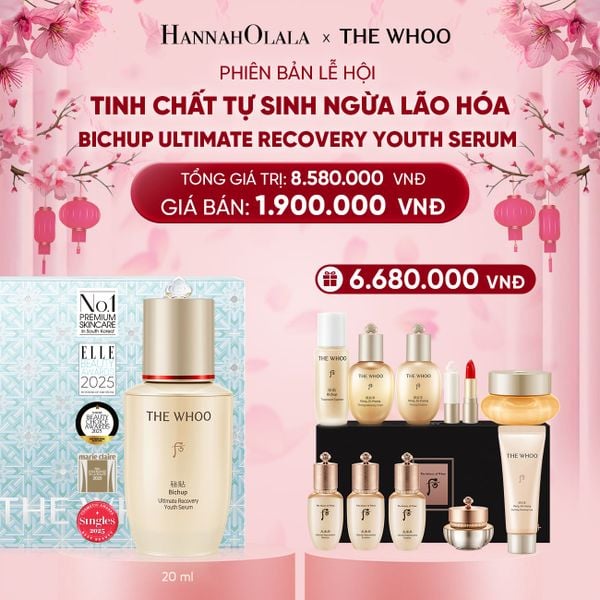  DEAL 3: PHIÊN BẢN LỄ HỘI - BỘ TINH CHẤT TỰ SINH NGỪA LÃO HOÁ THẾ HỆ 4 THE WHOO BICHUP ULTIMATE RECOVERY YOUTH SERUM ADVENT CALENDAR 