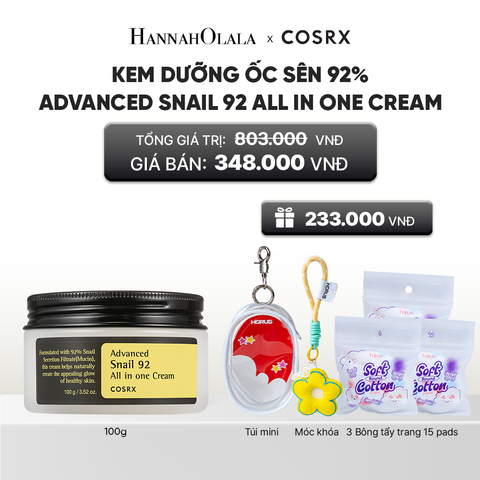  COSRX KEM DƯỠNG ADVANCED SNAIL 92 ALL IN ONE CREAM 100G 