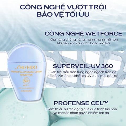  C28_DEAL 34: BỘ SỮA CHỐNG NẮNG GSC LOTION 50ML VÀ GSC LOTION SENSITIVE 50ML CHO DA NHẠY CẢM SHISEIDO 