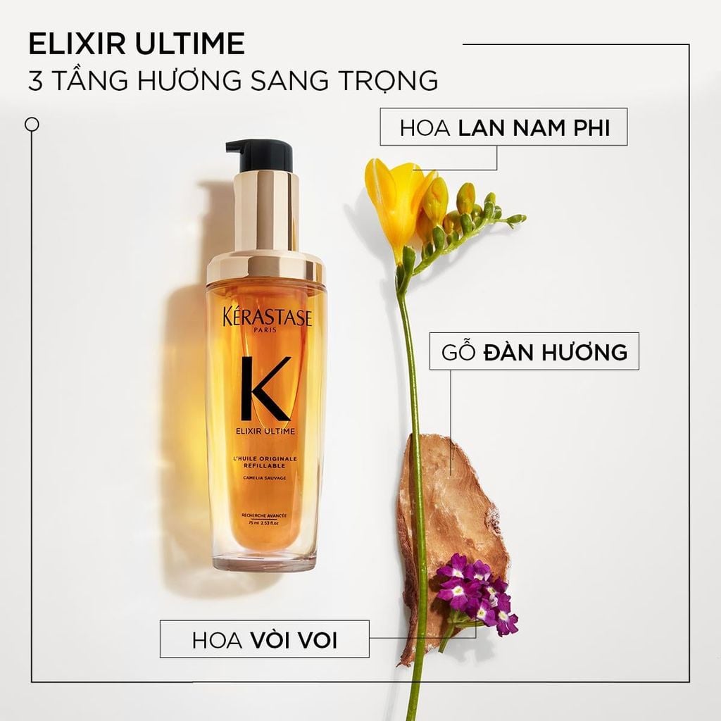  TINH DẦU DƯỠNG TÓC BÁN CHẠY NHẤT THẾ GIỚI ELIXIR ULTIME 75ML 