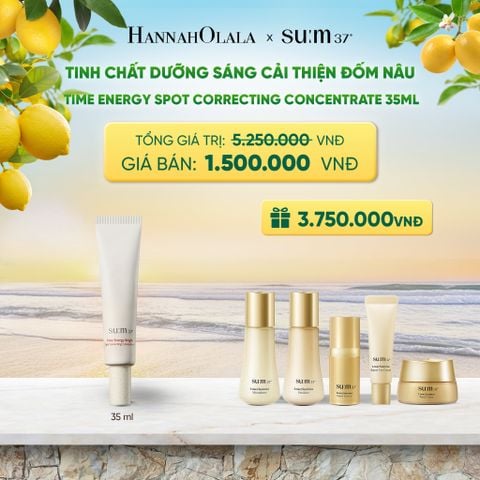  TINH CHẤT DƯỠNG SÁNG CẢI THIỆN ĐỐM NÂU SU:M37 TIME ENERGY BRIGHT SPOT CORRECTING CONCENTRATE 35ML - A84 