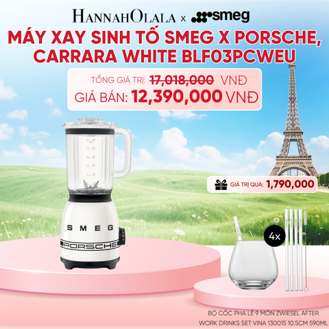  MÁY XAY SINH TỐ SMEG X PORSCHE, CARRARA WHITE BLF03PCWEU - B153 