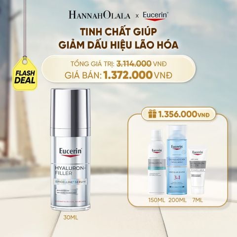  FD TINH CHẤT GIẢM DẤU HIỆU LÃO HÓA HYALURON-FILLER EPICELLINE 30ML TẶNG XỊT DƯỠNG ẨM 150ML & NƯỚC TẨY TRANG CHO DA NHẠY CẢM 200ML 