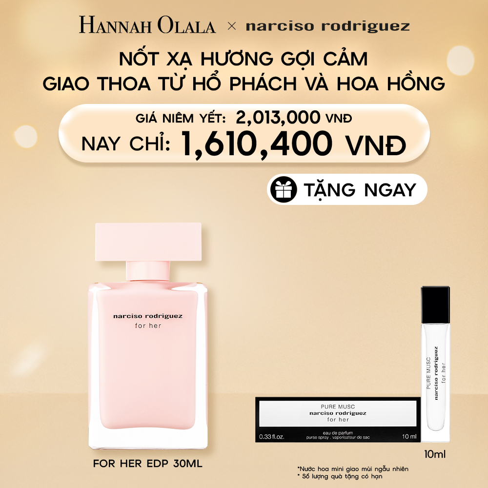  E15_DEAL 1: NƯỚC HOA NỮ NARCISO RODRIGUEZ FOR HER EAU DE PARFUM 30ML 