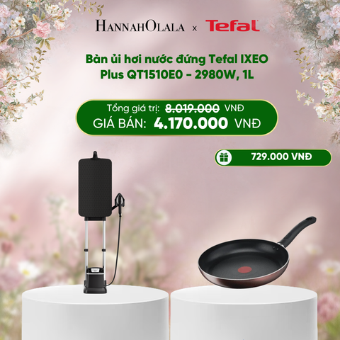  E306_DEAL 3: BÀN ỦI HƠI NƯỚC ĐỨNG TEFAL IXEO PLUS QT1510E0 - 2980W, 1L 