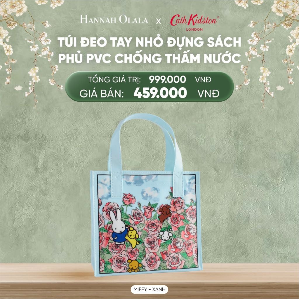  DEAL 3: TÚI ĐEO TAY NHỎ ĐỰNG SÁCH CATH KIDSTON PHỦ PVC CHỐNG THẤM NƯỚC 
