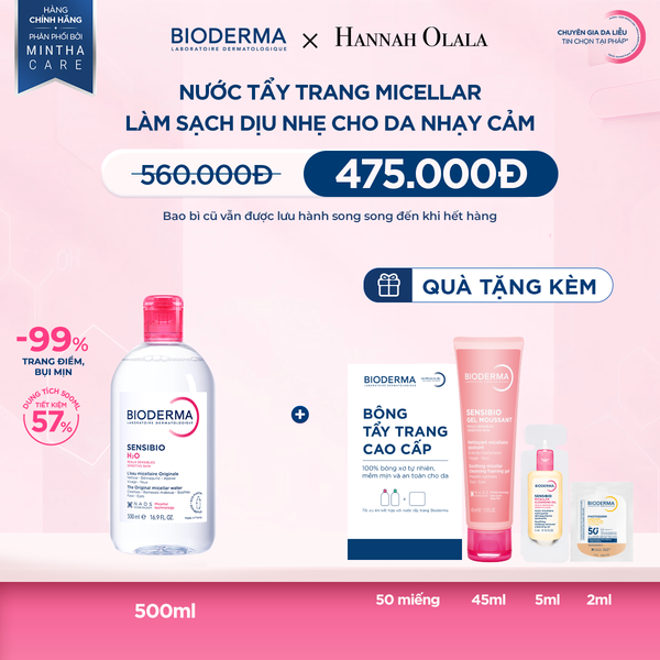  NƯỚC TẨY TRANG MICELLAR LÀM SẠCH DỊU NHẸ CHO DA NHẠY CẢM - M03 