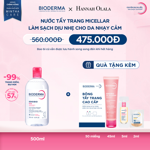  NƯỚC TẨY TRANG MICELLAR LÀM SẠCH DỊU NHẸ CHO DA NHẠY CẢM 