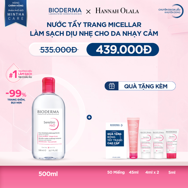  M10_DEAL 4: NƯỚC TẨY TRANG MICELLAR LÀM SẠCH DỊU NHẸ CHO DA NHẠY CẢM 