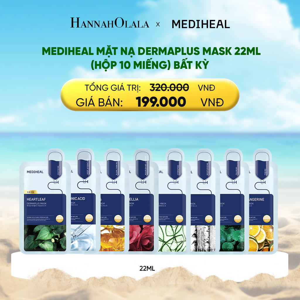  DEAL 3 : MEDIHEAL MẶT NẠ DERMAPLUS MASK 22ML (HỘP 10 MIẾNG) BẤT KỲ 