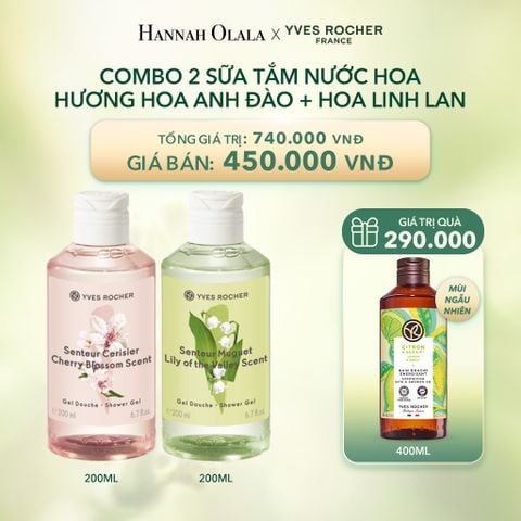  DEAL 7: COMBO 2 SỮA TẮM NƯỚC HOA HƯƠNG HOA ANH ĐÀO + HOA LINH LAN 