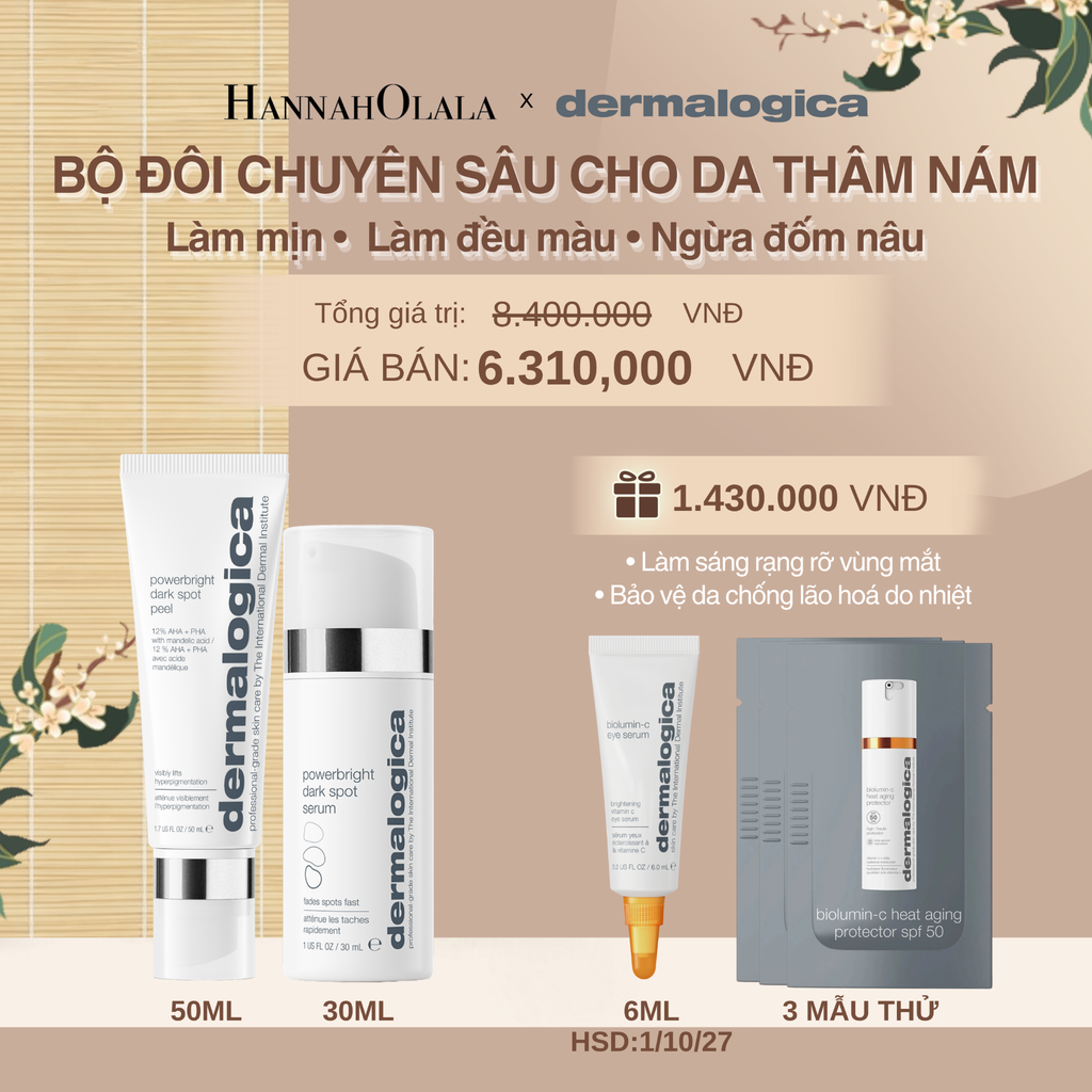  BỘ ĐÔI TINH CHẤT & PEEL DA HỖ TRỢ LÀM MỜ ĐỐM NÂU - DEAL 3 - A1515 