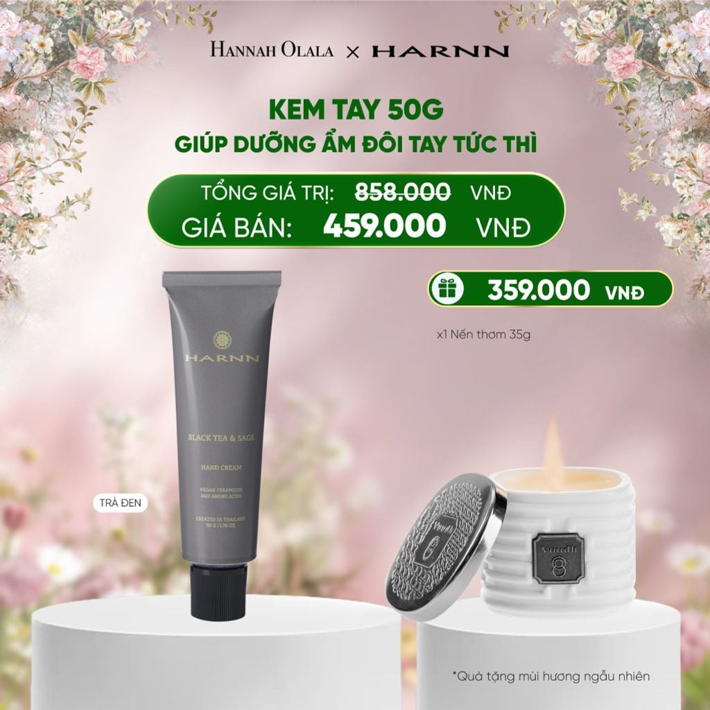  DEAL 3: KEM TAY HARNN 50G GIÚP DƯỠNG ẨM ĐÔI TAY TỨC THÌ 