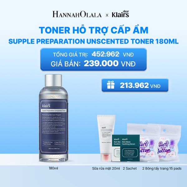  DEAR KLAIRS NƯỚC HOA HỒNG TONER 180ML /300ML_K165 