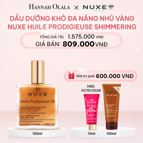  E920_DEAL 2: DẦU DƯỠNG KHÔ ĐA NĂNG ÁNH NHŨ NUXE HUILE PRODIGIEUSE SHIMMERING DRY OIL 100ML 