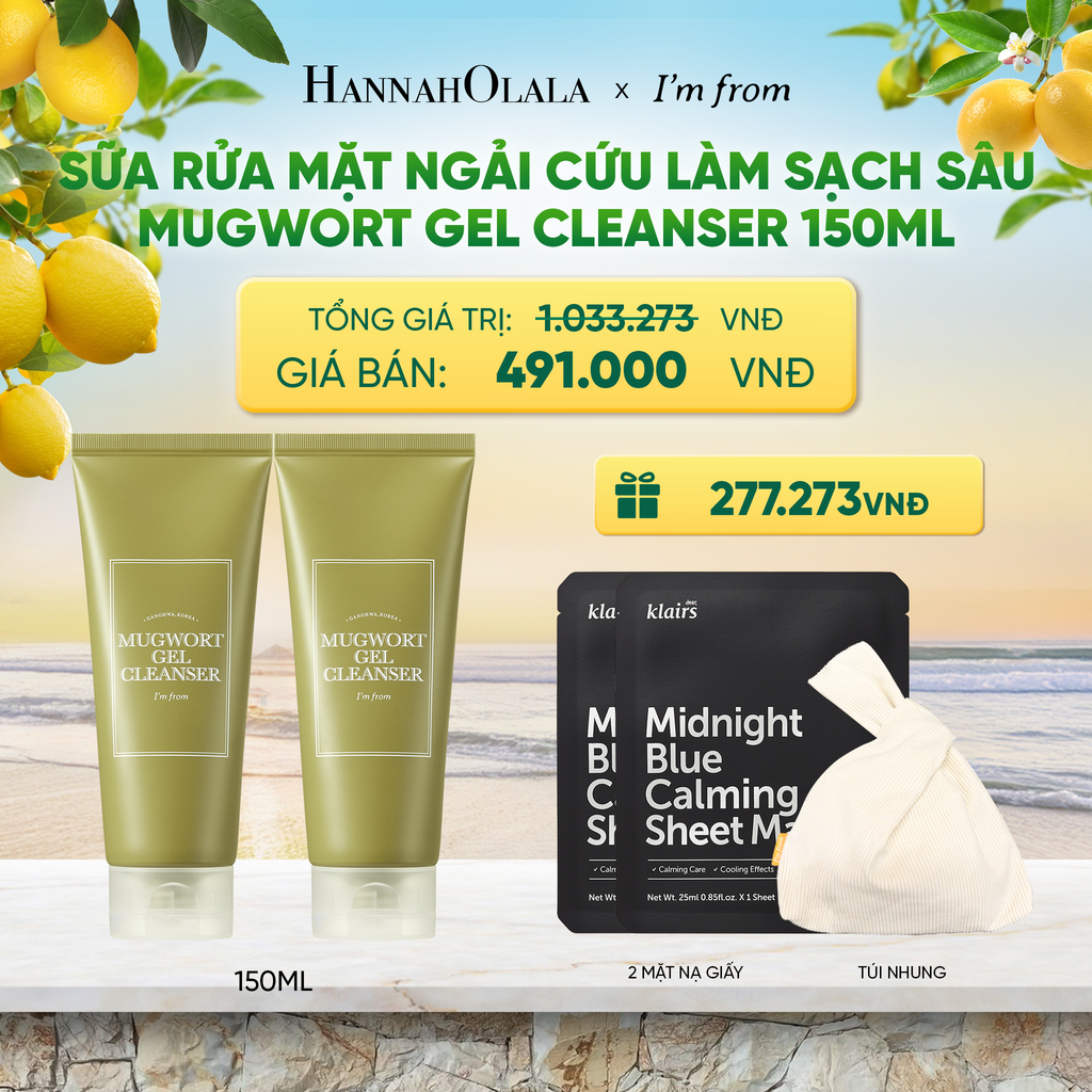  COMBO 02 PCS I'M FROM SỮA RỬA MẶT MUGWORT GEL CLEANSER 150ML - A437 