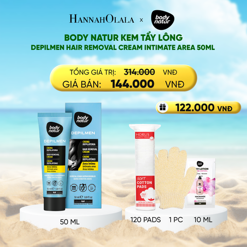  DEAL 3: BODY NATUR KEM TẨY LÔNG DEPILMEN HAIR REMOVAL CREAM INTIMATE AREA 50ML (IP04) 