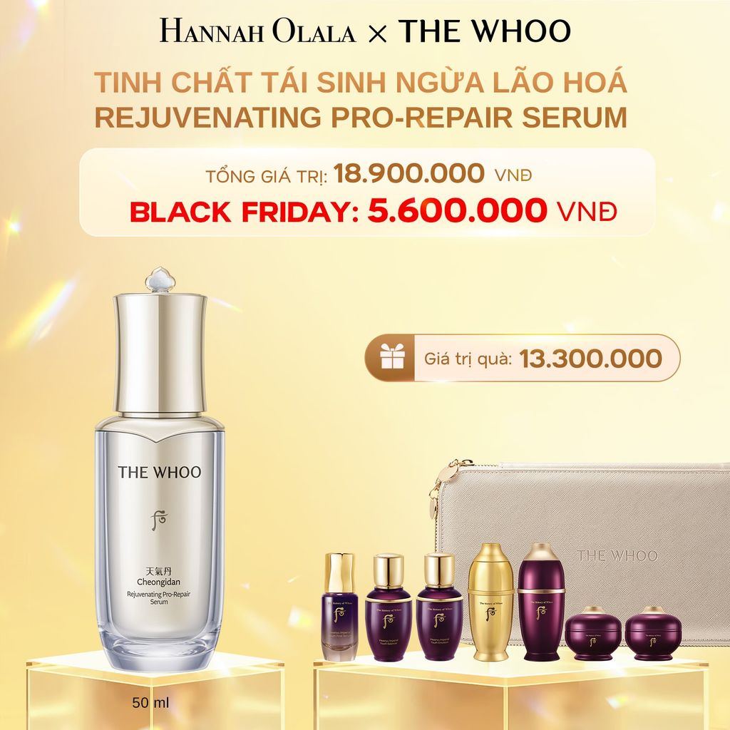  DEAL 3: TINH CHẤT TÁI SINH NGỪA LÃO HOÁ THE WHOO CHEONGIDAN REJUVENATING PRO-REPAIR SERUM 50ML 