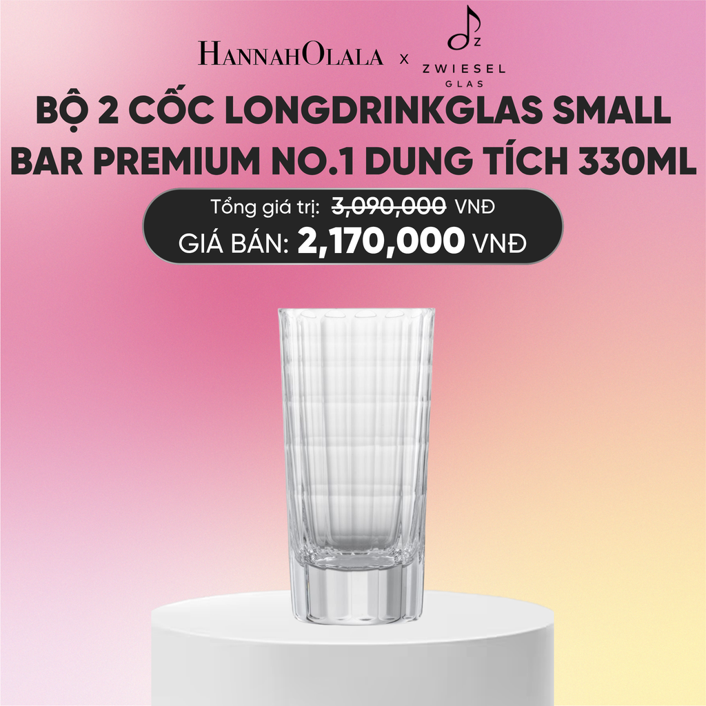  BỘ 2 CỐC ZWIESEL LONGDRINKGLAS 123850 SMALL BAR PREMIUM NO.1 DUNG TÍCH 330ML 