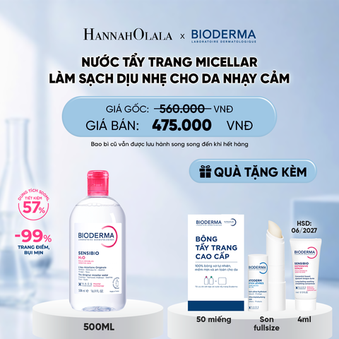  NƯỚC TẨY TRANG MICELLAR LÀM SẠCH DỊU NHẸ CHO DA NHẠY CẢM 