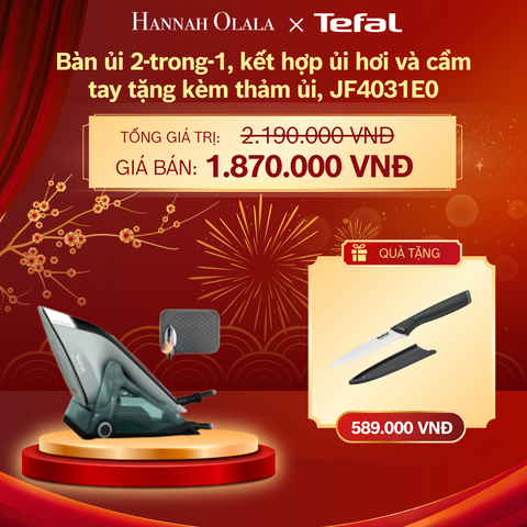  DEAL 2: BÀN ỦI 2-TRONG-1, KẾT HỢP ỦI HƠI VÀ CẦM TAY TẶNG KÈM THẢM ỦI, JF4031E0 