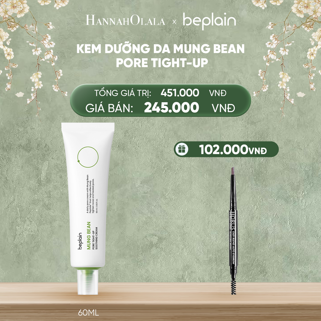  DEAL 2: BEPLAIN KEM DƯỠNG DA MUNG BEAN PORE TIGHT-UP SOOTHING CREAM 60ML 