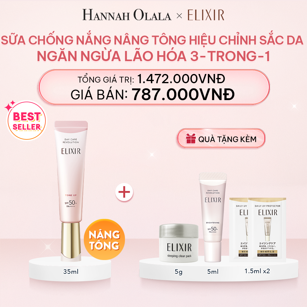  DEAL 26 BACK-UP: SỮA CHỐNG NẮNG NÂNG TÔNG ELIXIR DAY CARE REVOLUTION TONE UP 35ML 