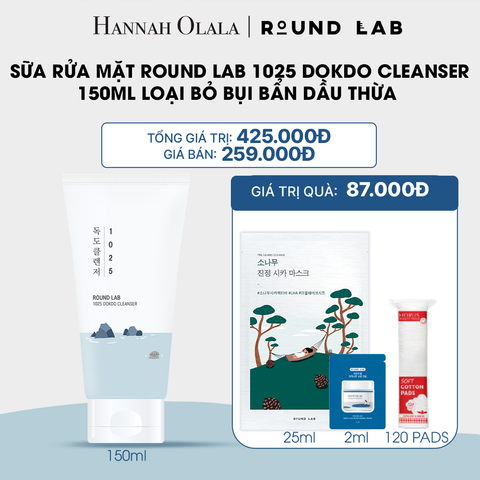  DEAL 3: SỮA RỬA MẶT ROUND LAB 1025 DOKDO CLEANSER 150ML LOẠI BỎ BỤI BẨN DẦU THỪA 