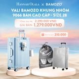  C905_DEAL 1: VALI BAMOZO KHUNG NHÔM 9066 BẢN CAO CẤP (TẶNG BỌC VALI CC TRONG SUỐT + TÚI ĐỰNG GIÀY) 