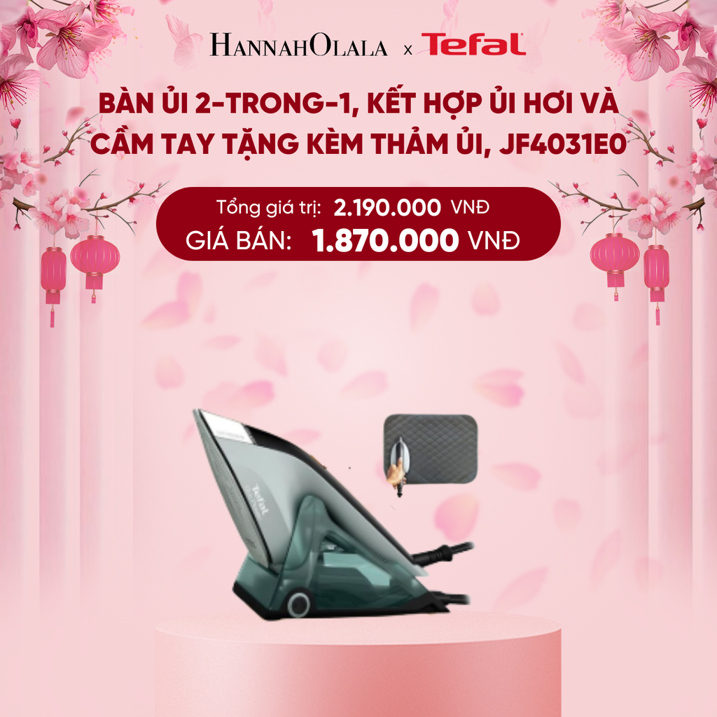  DEAL 2: BÀN ỦI 2-TRONG-1, KẾT HỢP ỦI HƠI VÀ CẦM TAY TẶNG KÈM THẢM ỦI, JF4031E0 